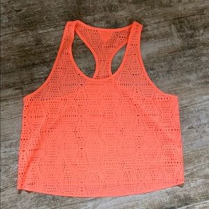 All yoga tank! Bright peachy/orange SMALL
